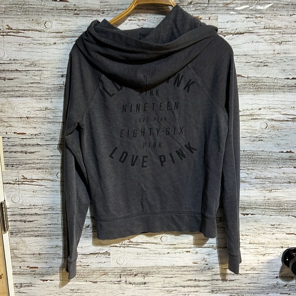 PINK Victorias Secret gray zip up hoodie size XS - Picture 5 of 7